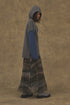 WAFFLE MEXICAN HOODIE -CHARCOAL × BLUE-